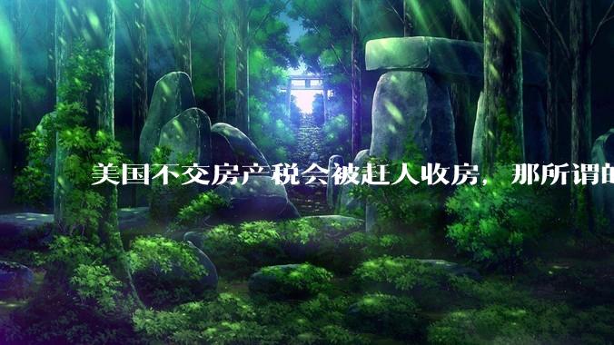 美国不交房产税会被赶人收房，那所谓的永久产权还有什么意义？